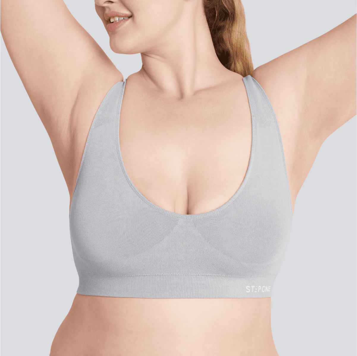 Women's SmoothFit Padded Bra - Grey - Image 6