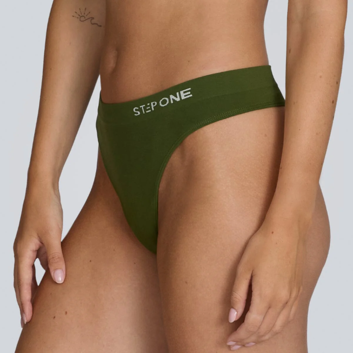 Women's SmoothFit Thong - Olive Green - Image 2