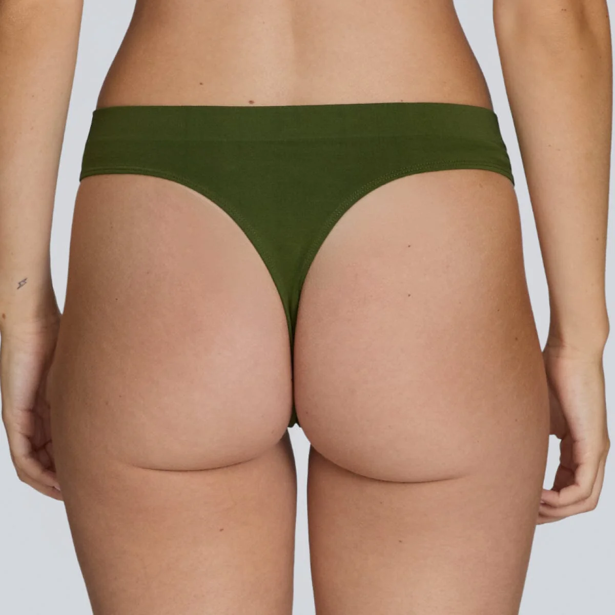 Women's SmoothFit Thong - Olive Green - Image 3